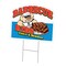Signmission Barbecue Ribs Die Cut Yard & Stake outdoor plastic coroplast window, C-DC-1824-DS-Barbecue Ribs19 C-DC-1824-DS-Barbecue Ribs19 - alternate 1