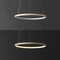 Jonathan Y Brice 15.75" Modern Contemporary Metal Round Dimmable Integrated LED Pendant, Beige JYL7202H - alternate 9