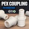 Everflow 3/4'' x 1/2'' PEX Barb Straight Coupling Pipe Fitting; Plastic Poly Alloy PPRC3412 - alternate 6