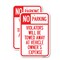 Signmission No Parking Violators Towed Away at Owner's Expense, 12'' X 18'' 2 Signs, Heavy Gauge Aluminum, 2PK A-1218-2PACK-23604 - alternate 1