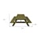 Homeroots 94" Green Solid Wood Outdoor Picnic Table with Umbrella Hole 525007 - alternate 4