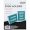 Nudell Stand-Up Sign Holder, Slanted, 8-1/2"x11", Plastic, Clear NUD35485Z - alternate 2