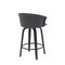 Armen Living Diana 26in Swivel Black Wood Counter Stool in Gray Faux Leather LCDIBABLKGRY26 - alternate 7