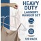 Lifemaster White Plastic Hangers, Lightweight, Non-Slip, Space-Saving, Durable Solution, 120PK LMPLCWH120 - alternate 7