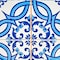 Homeroots 8" X 8" Blue and White Medi Peel And Stick Tiles 400139 - alternate 5