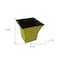Homeroots 5in Yellow Recycled Plastic Indoor Outdoor Square Pot Planter 488334 - alternate 4