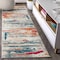 Jonathan Y Contemporary POP Modern Abstract Brushstroke Cream/Blue 2 ft. x 8 ft. Runner Rug CTP102C-28 - alternate 1