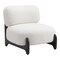 Homeroots 30" White And Black Sherpa And Upholstered Side Chair 572306 - alternate 9
