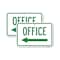 Signmission Office With Left Arrow, 12'' X 18'' 2 Signs, Heavy Gauge Aluminum, 2PK A-1218-2PACK-24917 - alternate 1
