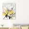 Homeroots 20" Modern Yellow and Black Flower Canvas Wall Art 398991 - alternate 1