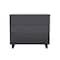Manhattan Comfort Elara 38 in Solid Wood Dresser in Charcoal Gray (3-Drawer) DR1782-5 - alternate 2