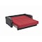Homeroots 74" Red Chenille Sleeper Sofa And Toss Pillows With Brown Legs 607197 - alternate 4