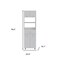 Homeroots 79in White Pantry Cabinet with Three Shelves 403764 - alternate 6