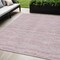 Homeroots 5' X 8' Blush Pink And Beige Striped Washable Indoor Outdoor Area Rug 587945 - alternate 1