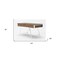 Homeroots 63" Walnut and Chrome Rectangular Writing Desk With Three Drawers 482421 - alternate 5