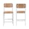 Bali & Pari Talli Bohemian Paper Loom and White Mahogany Wood 2-Piece Bar Stool Set 249-2PC-13886-ZORO - alternate 9