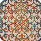 Homeroots 4' Ivory Blue Orange And Green Round Trellis Indoor Outdoor Area Rug 546797 - alternate 7