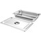 Vevor 4" Deep Stainless Steel Steam Table Pan with Lid 13 L/13.7 Quart Anti-Jam, 4PK CP20X12X4YCTZ4001V0 - alternate 1