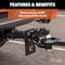 Curt Ball and Pintle Combination, 10,000 lb, 16,000 lb Working Load, Powder-Coated, 2 in Dia Eye, Steel 48190 - alternate 5