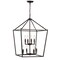 Jonathan Y Pagoda 20" 8-Light Classic Traditional Metal Cage Lantern LED Pendant, Oil Rubbed Bronze JYL7438A - alternate 9