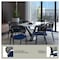 Leisuremod Ervilla Dining Chair in Black Steel Frame with Black Wicker Back in Navy Blue, 2PK ECBL-20BL-NBU2 - alternate 9