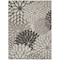 Homeroots 9' X 12' Gray And Silver Floral Indoor Outdoor Area Rug 564203 - alternate 1