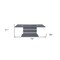 Homeroots 79" Dark Gray Faux Crystals Glass and Wood Pedestal Base Dining Table 564901 - alternate 12