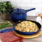 Megachef Round 10.25 Inch Enameled Cast Iron Skillet in Gradient Dark Blue 750124524M - alternate 7