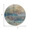 Homeroots 8' Teal Blue Orange And Beige Round Abstract Washable Indoor Outdoor Area Rug 631457 - alternate 5