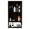 Homeroots 18" Black Wood Floating Single Door Bathroom Vanity And Medicine Cabinet With Mirror 543600 - alternate 6