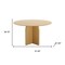 Homeroots 52" Beige Solid Wood Pedestal Base Round Top Dining Table 712169 - alternate 4