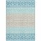 Homeroots 5' X 8' Teal Blue Aqua And Ivory Geometric Washable Indoor Outdoor Area Rug 613874 - alternate 5