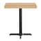 Flash Furniture Bennett 24 in x 30 in Solid Wood Indoor Tabletop in Natural with 22 in x 22 in Dining Height GSF-REC2430-NAT-T2222-GG - alternate 8