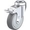 Blickle Kingpin Swivel Caster, TPR, 4", Brake LKRA-TPA 101KF-FI - alternate 1