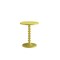 Homeroots 22" Yellow Wood Round Pedestal End Table 286297 - alternate 1