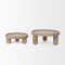 Homeroots Set of Two Gray And Natural Solid Wood Handmade Round Risers 609084 - alternate 9
