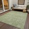 Homeroots 10' X 14' Artichoke Green And Ivory Floral Washable Indoor Outdoor Area Rug 604658 - alternate 7