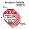 Signmission Stop No Food or Drink Beyond This P, 6 inch X 6 inch, Vinyl Decal, 5PK OC-D-5PACK-6-81 - alternate 4