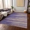 Homeroots 3' X 5' Purple Copper And Ivory Striped Washable Indoor Outdoor Area Rug 597283 - alternate 8