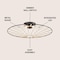 Jonathan Y Anders 23.25" Contemporary Scandinavian Dimmable Stripe UFO Integrated LED Flush Mount, Black/Gold Pa JYL7150A - alternate 6
