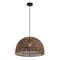 Jonathan Y Campana 20" 1-Light Bohemian Modern Woven Rope/Iron LED Pendant, Brown JYL6504F - alternate 1
