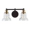 Jonathan Y Manhattan Vintage 18.5" 2-Light Metal/Glass Industrial Rustic LED Vanity, Brass Gold/Oil Rubbed Bronz JYL3545A - alternate 11