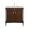 James Martin Vanities Kinnsden 36" Single Vanity, Sable Oak w/ 3 CM Ethereal Noctis Silestone Top D680-V36-SBK-3ENC - alternate 1