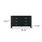 Homeroots 58" Black Wood Six Drawer Double Dresser 564679 - alternate 11