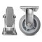 Hyw Products Heavy Duty Caster 6in x 2in Non-Marking Rubber Wheel Stainless Steel - Rigid (Flat) 40-60R-A1-INF(FLAT)(STS) - alternate 3