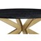 Homeroots 24" Black And Brass Solid Wood And Metal Oval Coffee Table 520636 - alternate 5