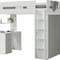 Homeroots White And Gray Twin Loft Bed And Desk 318775 - alternate 4
