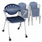 Regency Rico Classroom Training Mobile Stack Chair with Arms - Navy Blue, 11PK K306-NV-11PK - alternate 1