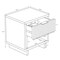 Manhattan Comfort Elara 18 in Solid Wood Nightstand in Light Gray (1-Drawer) NS1794-6 - alternate 6