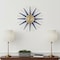 Homeroots 27" Blue And Gold Metal Silent Analog Starburst Wall Clock 626371 - alternate 7